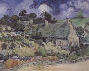 Vincent Van Gogh Thatched Cottages at Cordeville,at Auvers-sur-Oise (mk06) oil painting artist